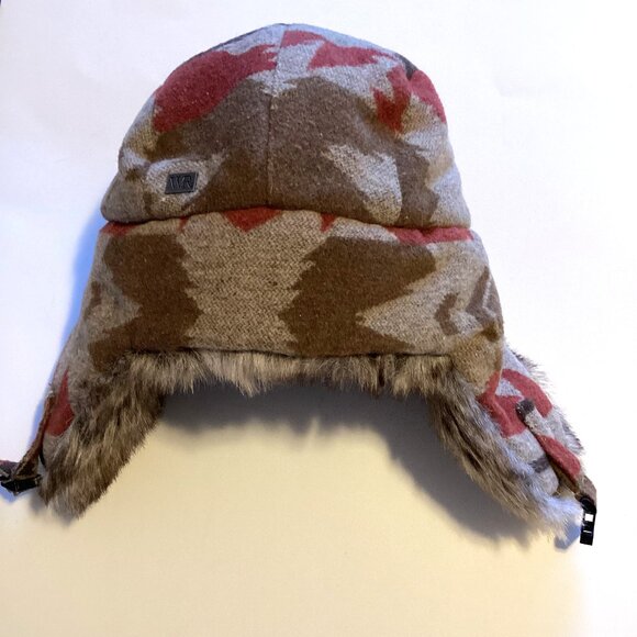 WindRiver Aviator Trappers Hat Faux Fur Wool Blend Winter Hunting Warm Size L - Picture 5 of 9